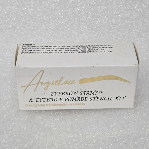 Angiehaie Eyebrow Stamp & Eyebrow Pomade Stencil Kit In Dark Brown - Picture 1 of 3
